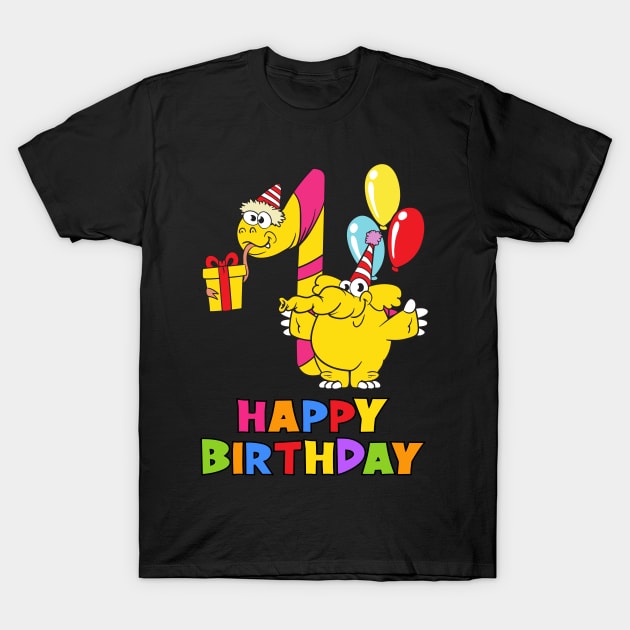 1st First Birthday Party 1 Year Old One Year T-Shirt by KidsBirthdayPartyShirts